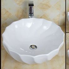 台上洗手盆白色陶瓷圆形小户型洗漱洗面盆阳台艺术卫生间洗手盆