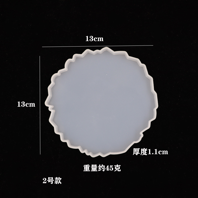 Wavy special-shaped coaster silicone mold diy crystal glue mold mirror irregular table resin mold