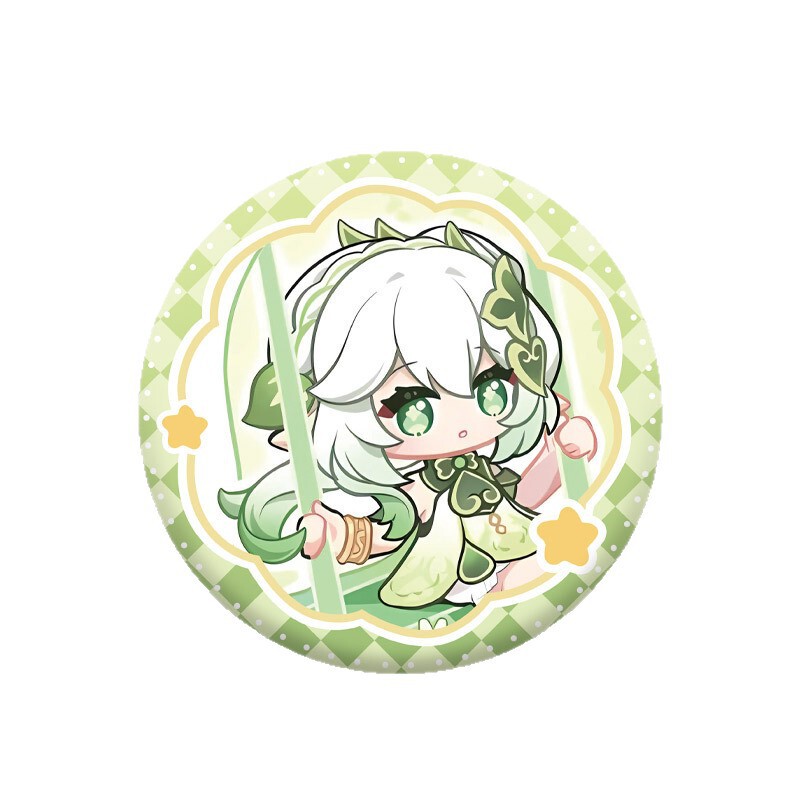 新款原神四周年Q版吧唧芙宁娜周边镭射温迪徽章挂件摆件谷子礼物|undefined