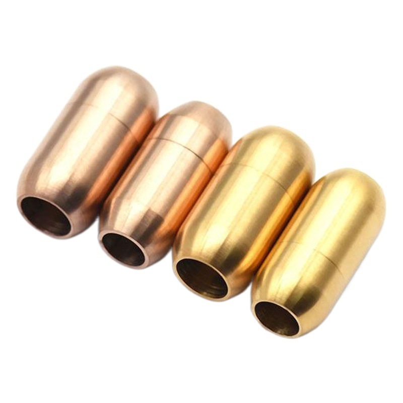 Imán de acero inoxidable Hebilla de acero de titanio talón plano hebilla bala píldora en forma de cuerda de cuero pulsera dragón escala cuerda pulsera accesorios de la joyería