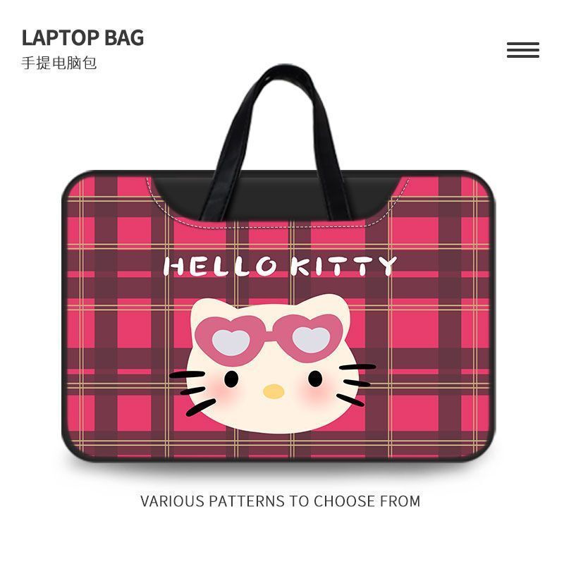 Kitty Cat Laptop Bag Suitable for Lenovo Air14 Huawei 13.3 Dell Mac 15.6inch Tablet 11inch