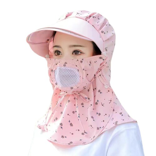 Summer women's new large-brimmed shawl hat breathable mesh sun protection sun hat outdoor anti-UV sun hat