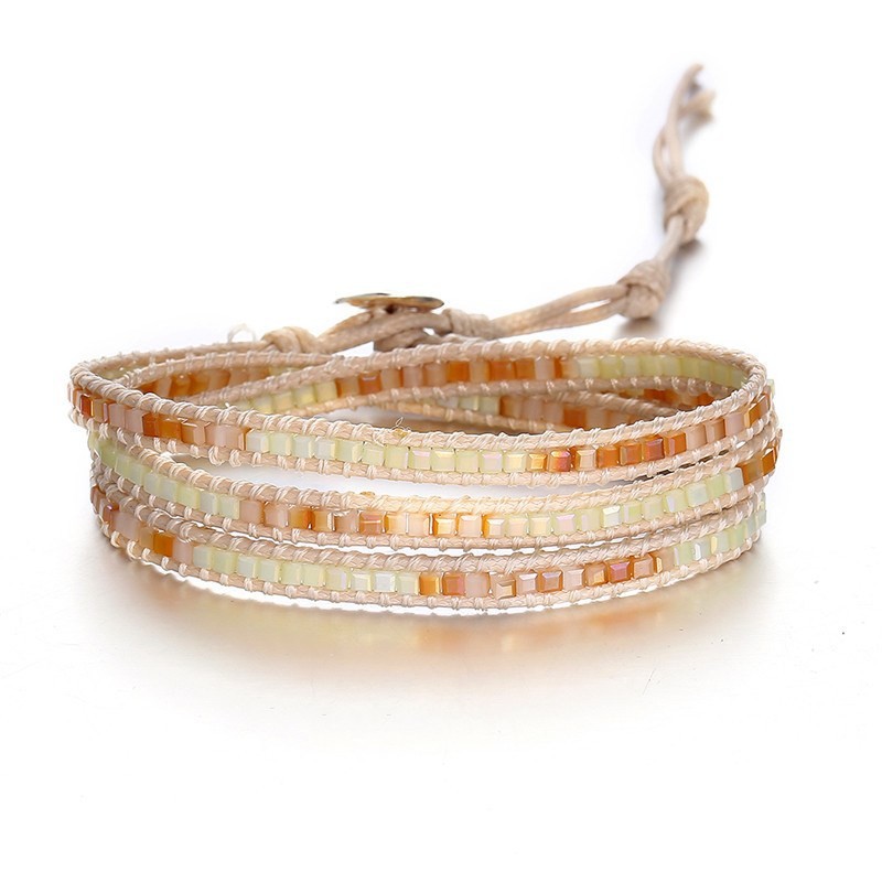 1 Piece Simple Style Round Square Artificial Crystal Braid Womenu0027S Bracelets