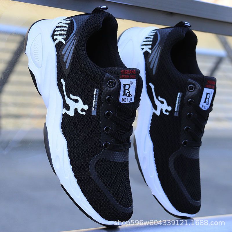 Zapatos de hombre, calzado deportivo para hombre, primavera 2024, nueva temporada de Xiamen, zapatos casuales de malla transpirable, zapatos de moda de suela suave a prueba de olor, zapatos para correr