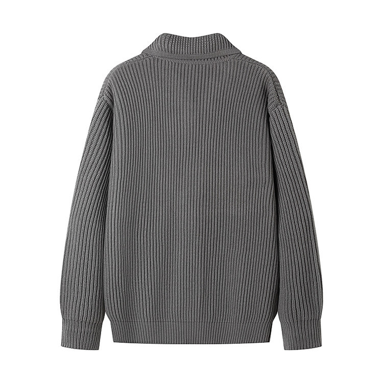 Amazon coreano universal cardigan con solapa suéter de moda masculino perezoso estilo polo cuello jersey suéter casual