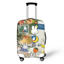 跨境热款可爱米菲兔旅行箱套日常外出拉杆箱套来图印制可一件代发