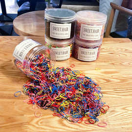 彩色一次性橡皮筋皮套高弹力扎头小皮筋女黑色大人用头绳发圈批发