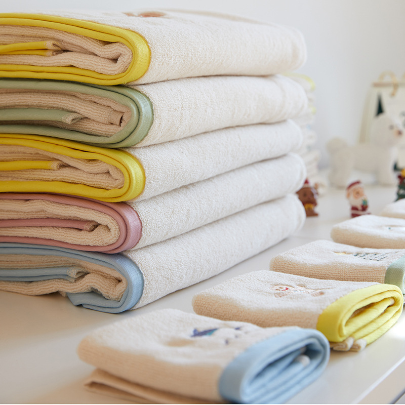 Class a Non-Dyed Embroidered Towel Bath Towel Ins Pure Cotton Children's Cartoon Face Towel Home Absorbent Towel Class a Non-Dyed Embroidered Towel Bath Towel Ins Pure Cotton Children's Cartoon Face Towel Home Absorbent Towel