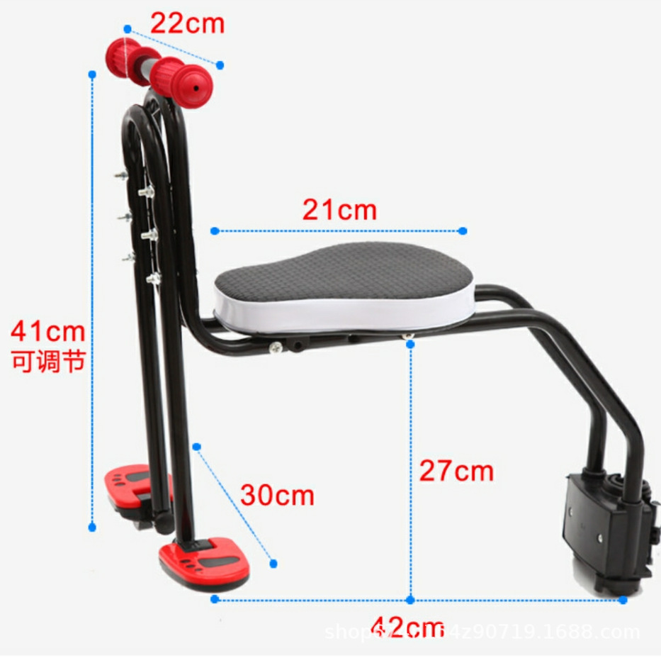 Asiento de bicicleta para niños asiento de bebé seguro asiento de bicicleta de montaña delantero suministros de equitación