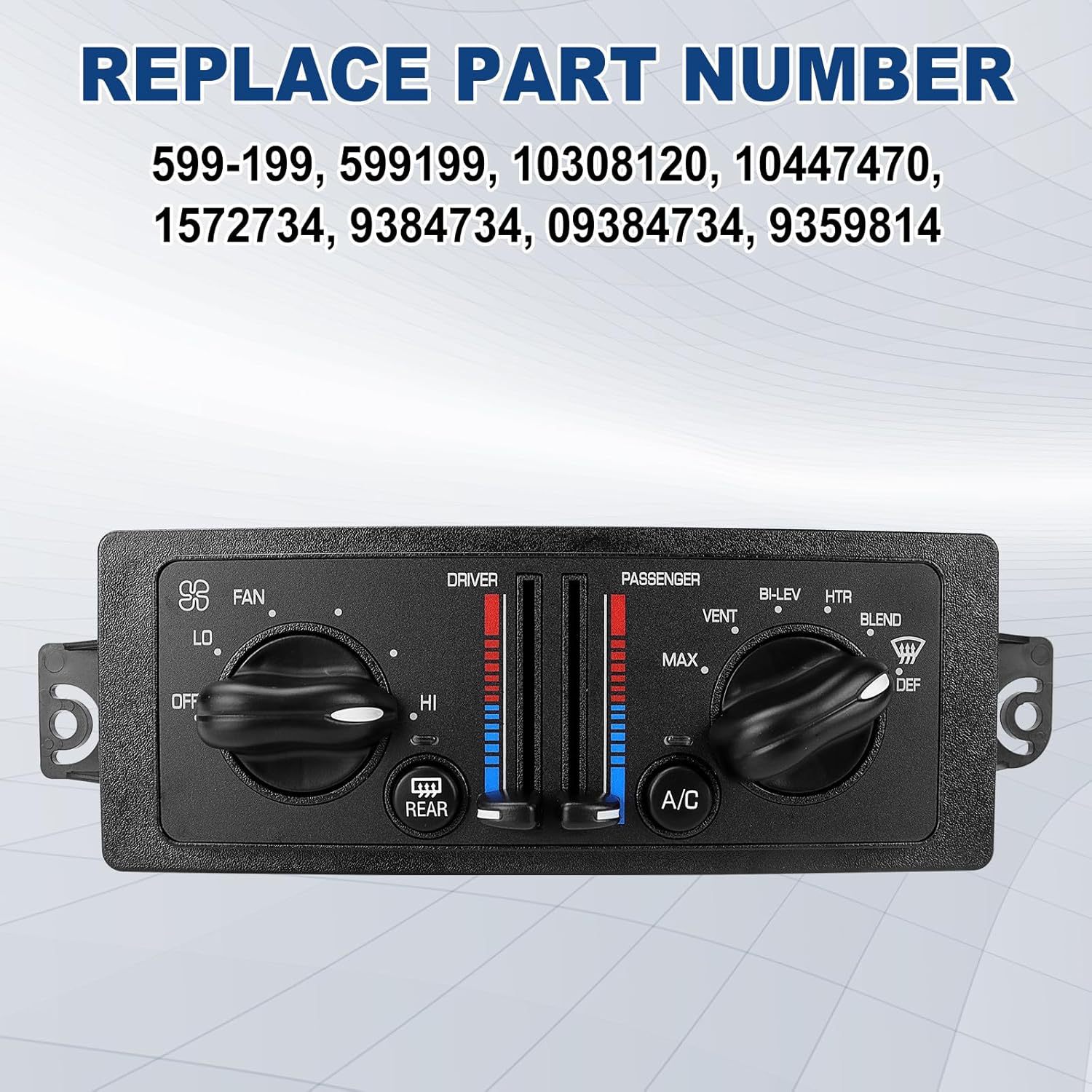 10447470 10308120 599-199 9384734 Air Conditioning Control Panel Suitable for Buick Century