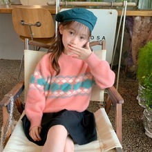 清仓特价女童毛衣秋冬款洋气儿童冬装加厚套头针织衫打底毛线上衣