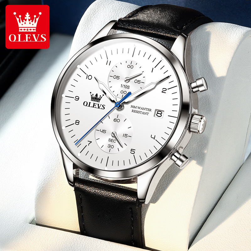 2024 New Watch Oulishi Brand Multi Functional Quartz Watch Business Leisure Simple Thin Men's Watch Men's Watch_voghion.com