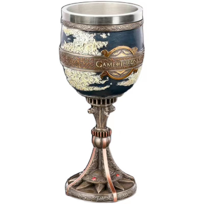 Juego de derechos de exportación de comercio exterior Canción de Hielo y Fuego revestimiento de acero inoxidable Copa creativa bar taza para beber