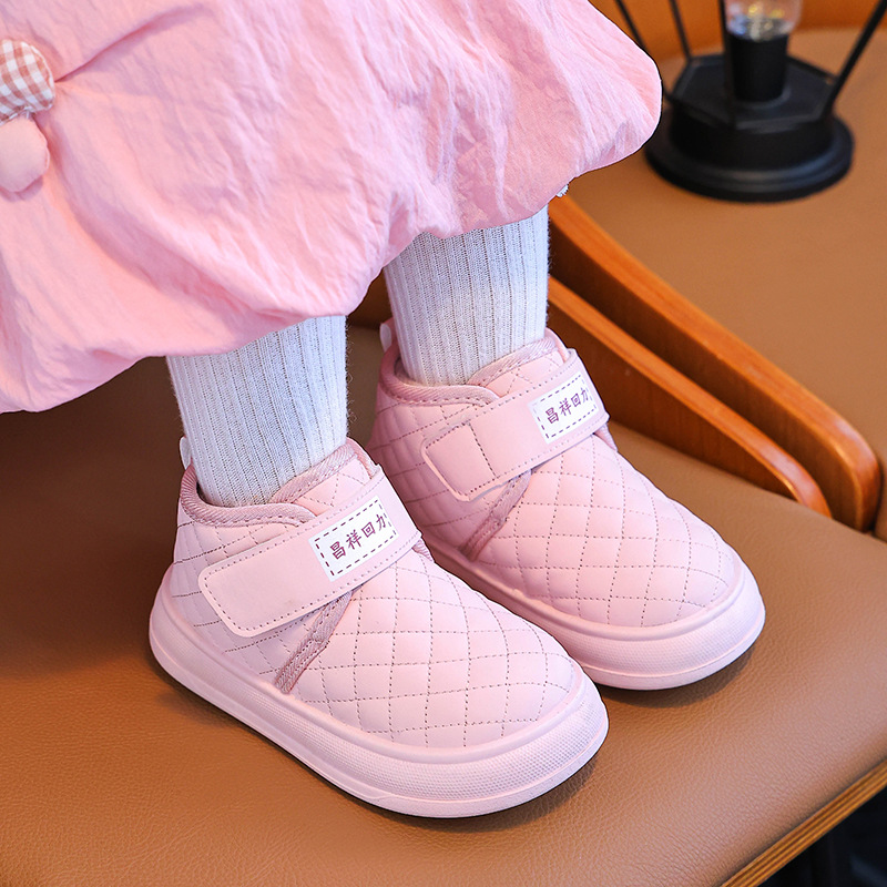 Winter Children's Snow Boots Boys Girls Plus Velvet Short Boots Thickened Warm Children's Shoes Baby Cotton New Boots