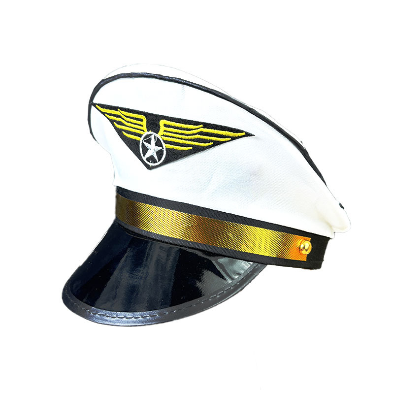 Sombrero de policía europeo y americano de siete colores de Amazon, uniforme sexy, sombrero de fiesta, sombrero de capitán de Halloween, sombrero de policía europeo y americano