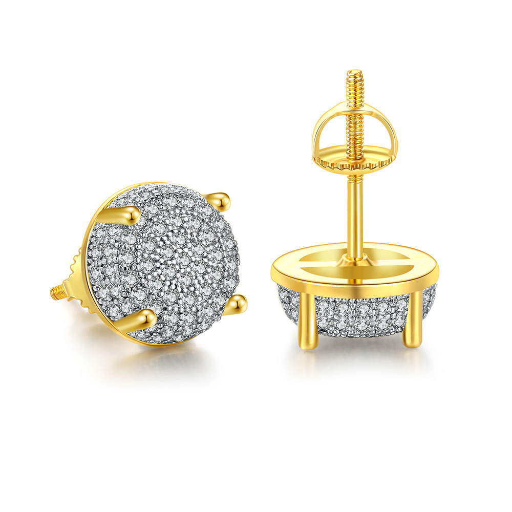 Vollbesetzte Diamant Ohrstecker Für Damen Und Herren Schmuck_voghion.com