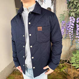 毒家现货正确版本D家25新款菱形格绗绣棉服外套时尚百搭男女同款