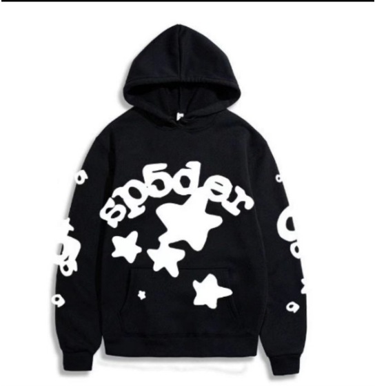 Cross-border sweater 2024 spoder spider web printing hooded pullover sweater casual loose new wholesale