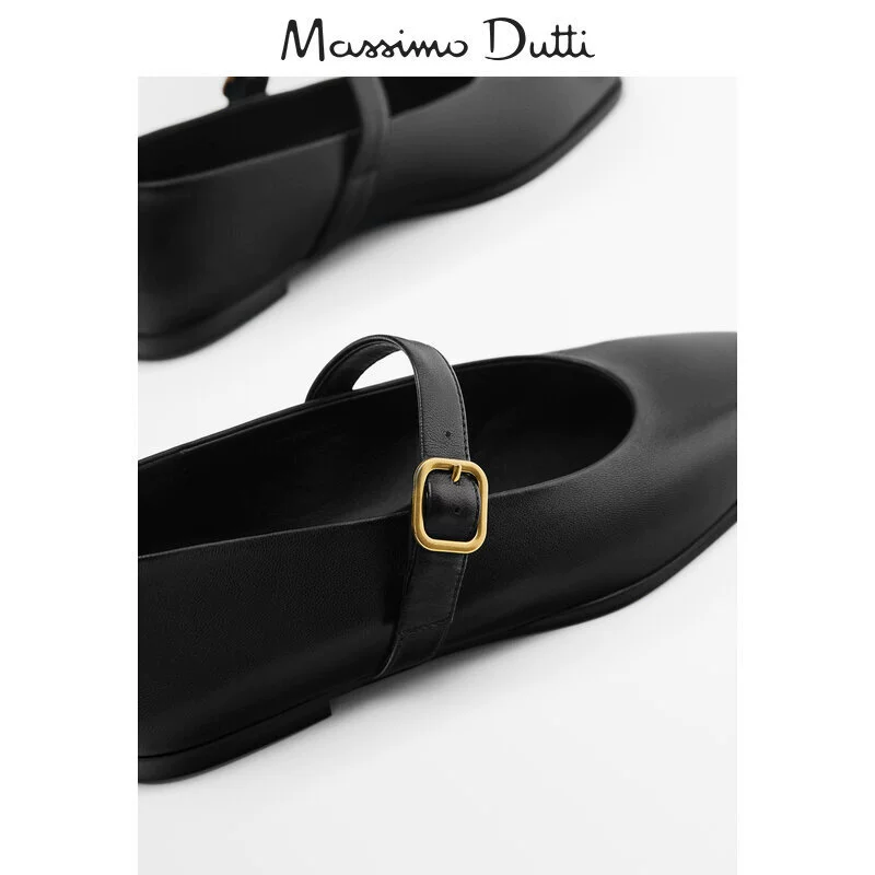 Massimo Dutti, женская обувь на плоской подошве, низкий вырез, тренд сезона, натуральная кожа