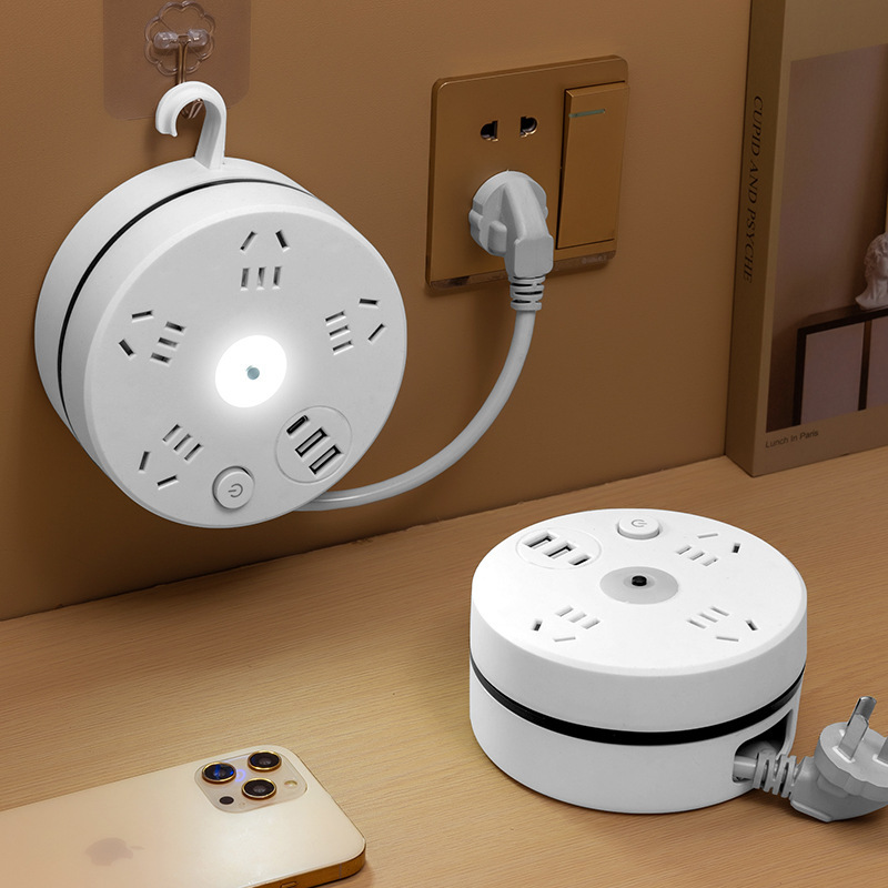 Multifunctional USB Socket Panel with Multiple Outlets, High-Power Power Strip with Cord, Long Cord Dormitory