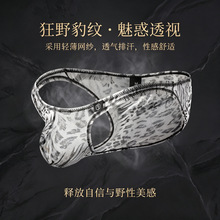 冰丝网纱低腰男士三角裤凉感网孔薄款性感U凸内裤男款网纱内裤男