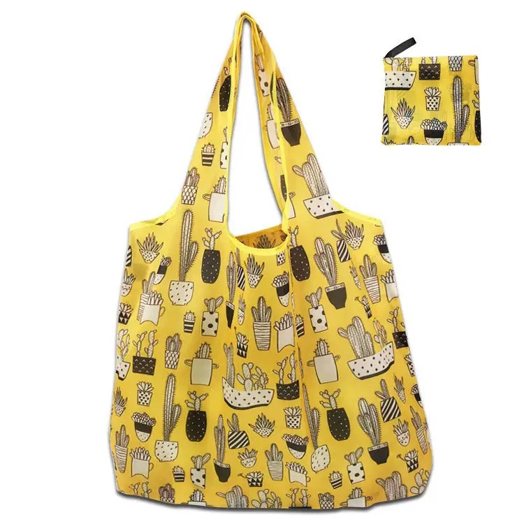 Bolsa de compras plegable en stock, bolsa ecológica portátil de gran capacidad para supermercado, bolsa de almacenamiento, bolsa de regalo promocional, se puede imprimir con logotipo. image 4