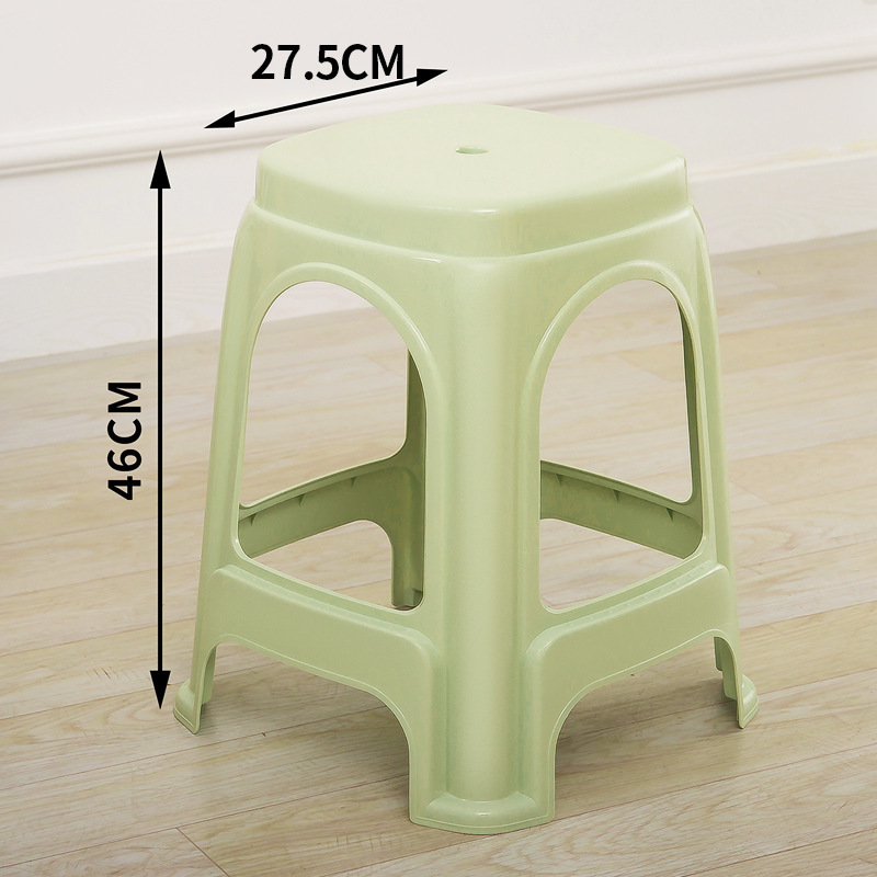 Taburetes de plástico sala de estar doméstica gruesa taburetes de mesa de comedor para adultos taburetes económicos sillas de goma fabricantes taburetes altos idea simple