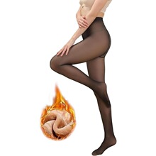 G 45168 Black Translucent Fleece Lined Leggings ��͸����׿�