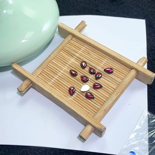 Natural Garnet Drop-shaped Flat Bottom Pear-shaped Bare Stone Flat Plain Gem Plating Bottom Certificate