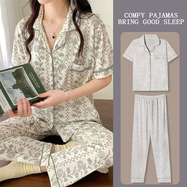D.M-51 Short-length retro pattern cardigan