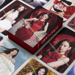 In stock 55 pieces of pink ink JENNIE laser small card you and me flash card Jin zhini