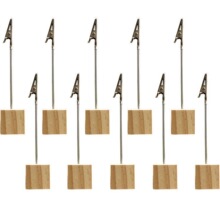 木质松木底座照片卡片名片夹子留言便签装饰摆件创意名片夹