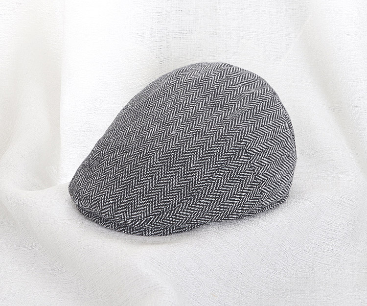 Unisex Newsboy Cap Herringbone Vintage Octagonal Hat For Couples_voghion.com