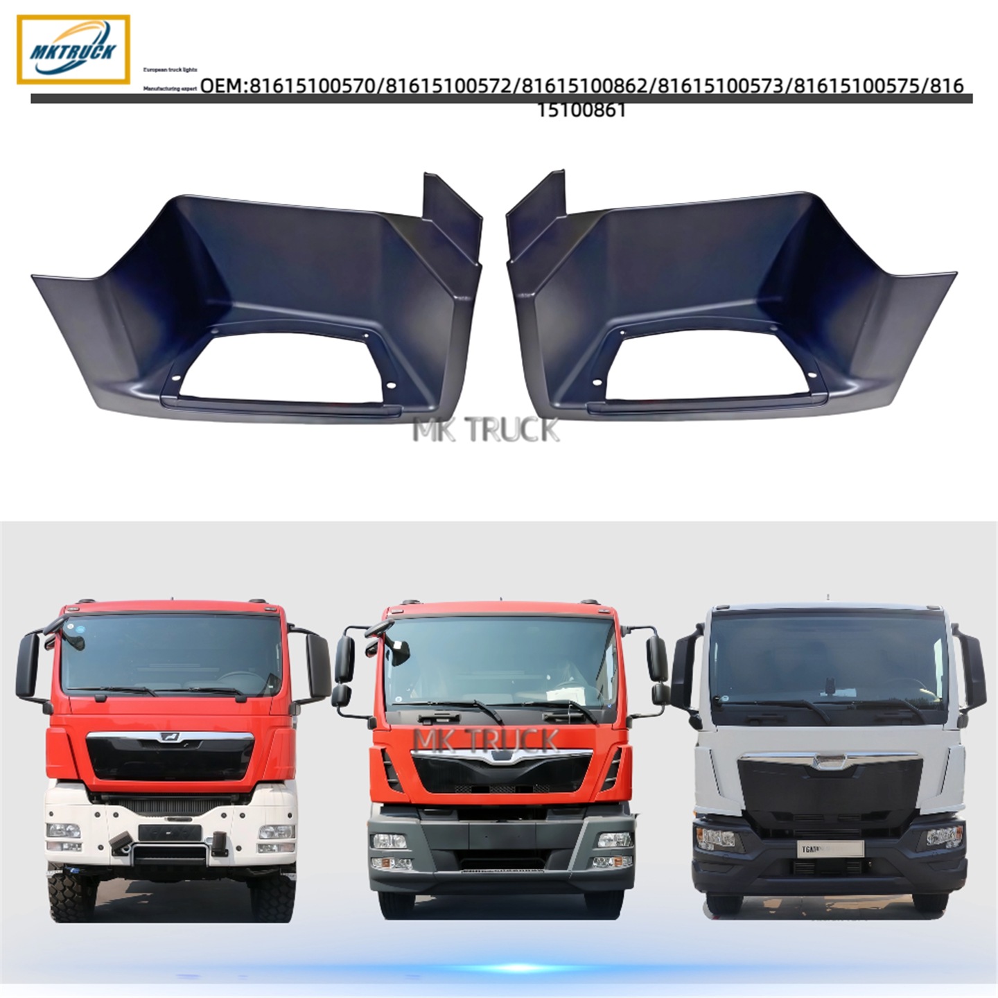 Pedales 81615100570/81615100572 para la fábrica de piezas de camiones Man MAN