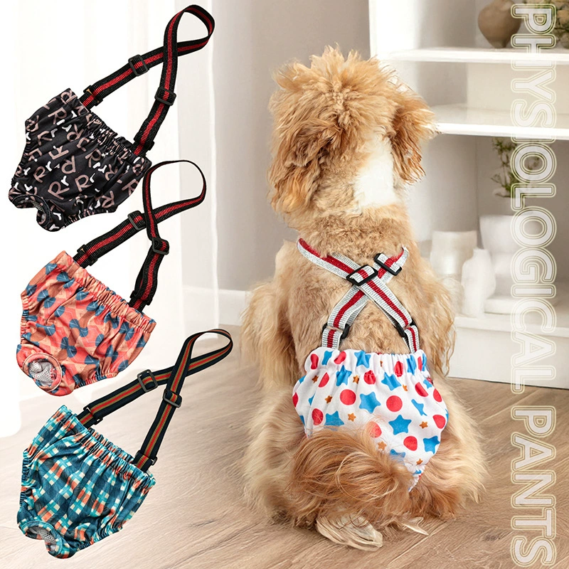 Товары для животных для использования на улице, для предотвращения беспокойства, физиологические штаны для собак мелких, средних и крупных пород, менструальные штаны, одежда для животных, прямая поставка с завода.