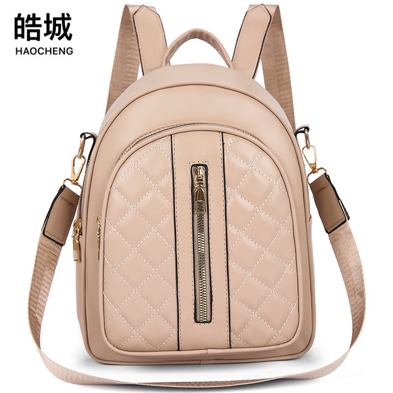 Bolsos para mujer 2023 nueva mochila de cuero suave casual para mujer, mochila pequeña multifuncional de viaje simple y ligera de moda