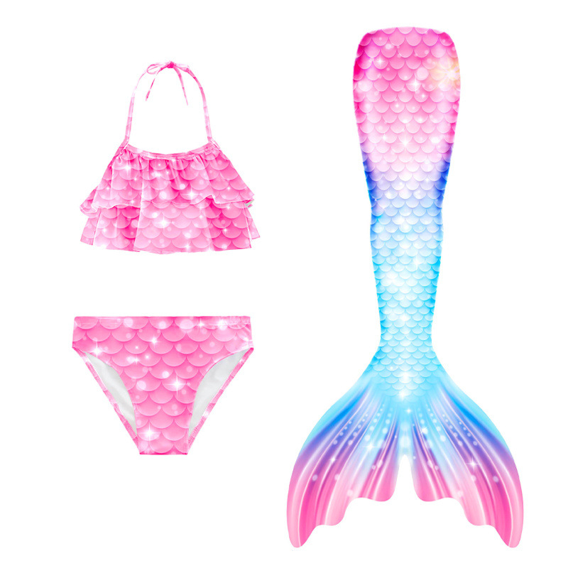 Niños sirena de cola set femenino de verano bebé trajes de baño niña pequeña falda de princesa 2023 nuevo