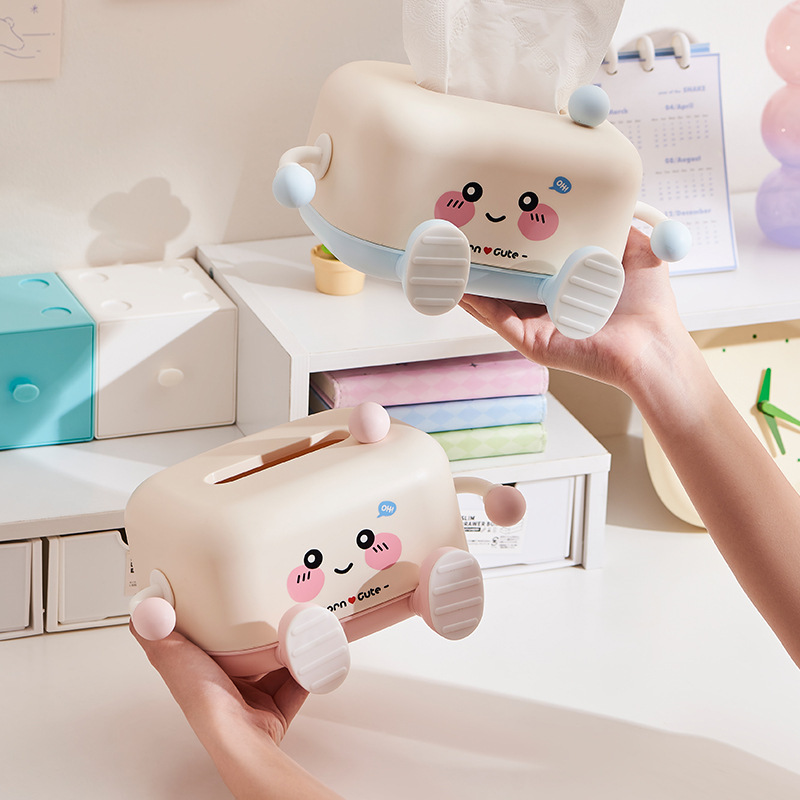 漫画かわいいティッシュボックスリビングルームナプキンボックスクリエイティブハイエンドデスクトップコーヒーテーブル収納かわいいティッシュボックス|undefined