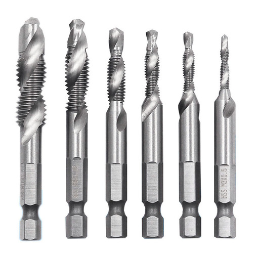 Machine spiral tap hand electric drill drilling integrated drill bit set tool wholesale cross-border hexagonal handle composite tap
