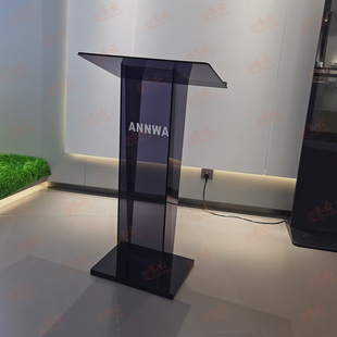 Crystal Clear Frosted Podium Acrylic Lecture Desk Luminous Parking Desk Reception Desk Welcome Desk Hotel Client Desk