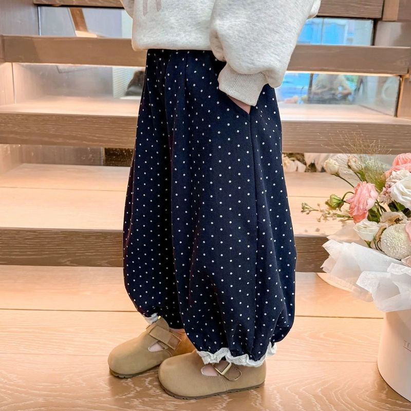 女童秋装裤子2025新款女宝宝好看休闲裤洋气宽松韩系长裤灯笼裤|undefined