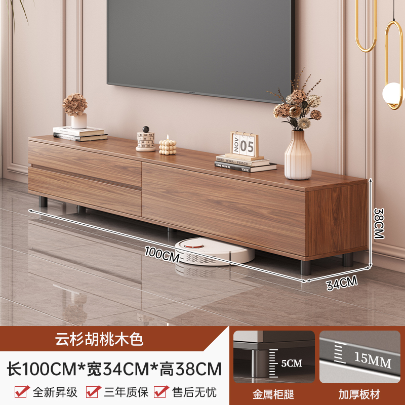 Gabinete de televisión sala de estar hogar moderno y simple tipo de casa pequeña aterrizaje 2025 nuevo almacenamiento de almacenamiento en un gabinete de televisión