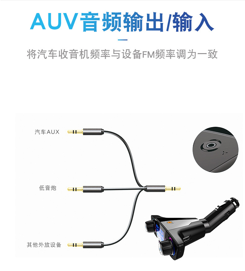 Bt06 New Model Dot Matrix Screen Car Mp3 Bluetooth Hands-Free Fm Transmitter 2.1A Fast Charging