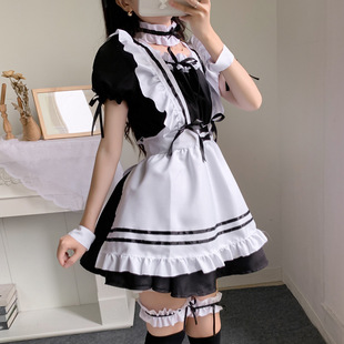 Miracle Warm Traveling Around the World Red Wine Sweetheart Maid Outfit Lolita Cute Maid Outfit Cosplay Hand Game