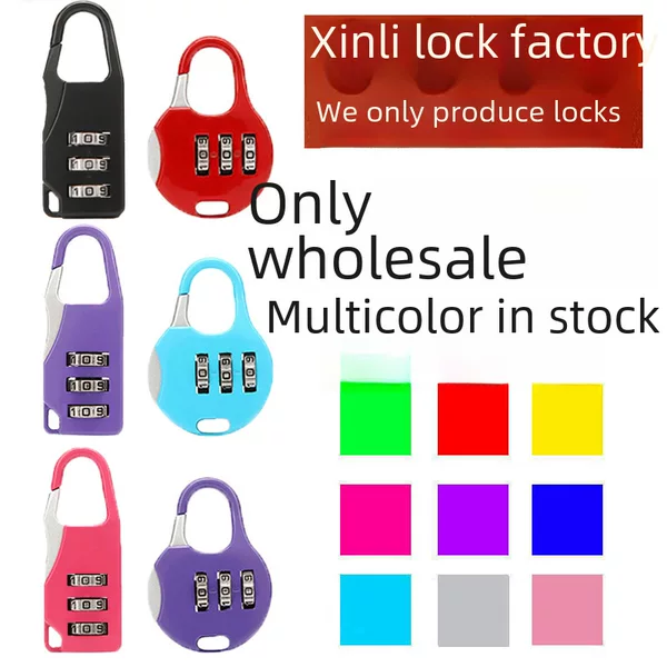 Combination Lock Padlock Luggage Pencil Case Mini Small Padlock Gym Cabinet Backpack Luggage Combination Lock Anti-theft