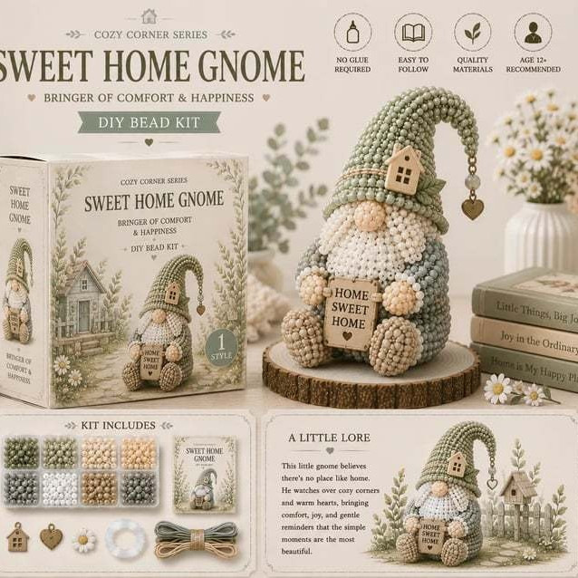 Cross-Border Personalized Cute New Design Cozy Gnome DIY Bead Kit Elf DIY Set Cross-Border Personalized Cute New Design Cozy Gnome DIY Bead Kit Elf DIY Set