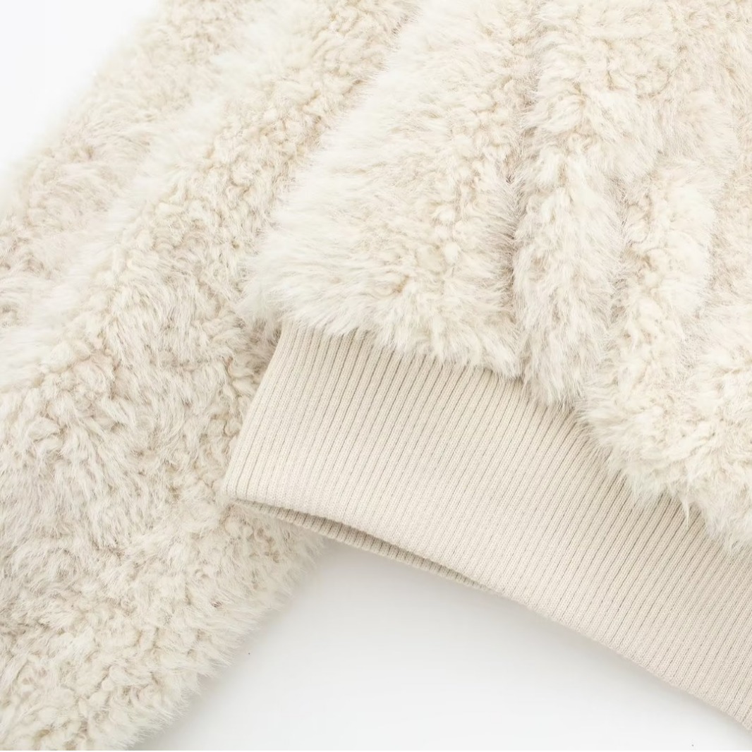 Women's clothing 2023 autumn new artificial fur effect short jacket_voghion.com