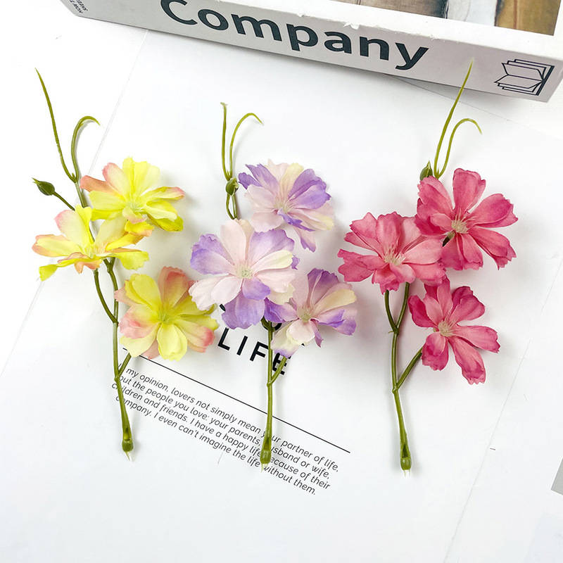 3 fork pea star language flower string diy hairpin flower headdress material wedding background wall decoration flower living room decoration photography