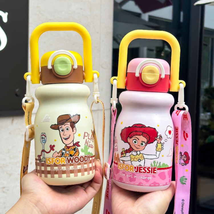 Toy Story portable taza de agua para niños doble taza de agua portátil de alto valor de visualización de los estudiantes de acero inoxidable 316