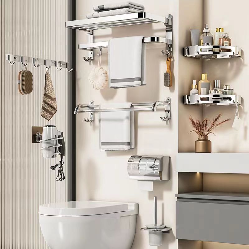 ステンレス304タオル掛けトイレ棚浴室穴なしシャワータオル掛けトイレ浴室収納|undefined
